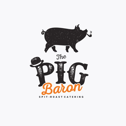 Catering logo with the title 'Logo concept for spit - roast catering company.'