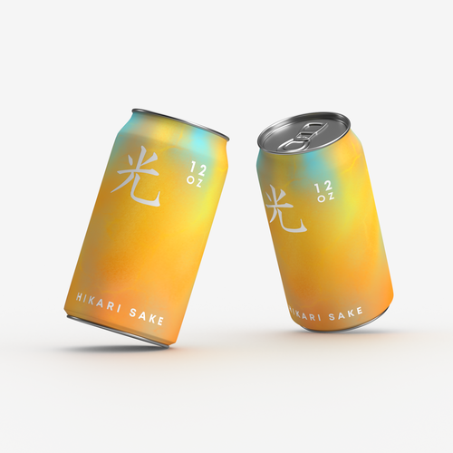 Colorful label with the title 'Hikari Sake'