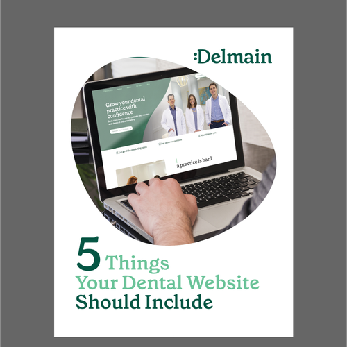 PDF design with the title 'Modernize the look of an outdated 6-page PDF lead magnet'