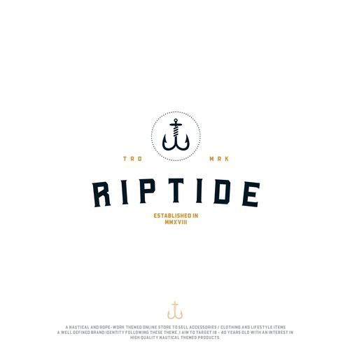 Nautical logo with the title 'Riptide'