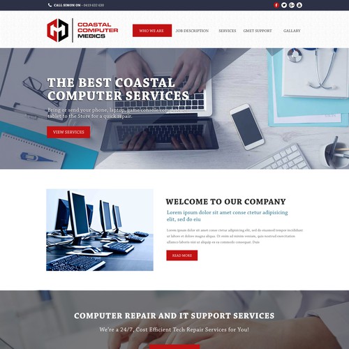Computer website with the title 'Computer Service'