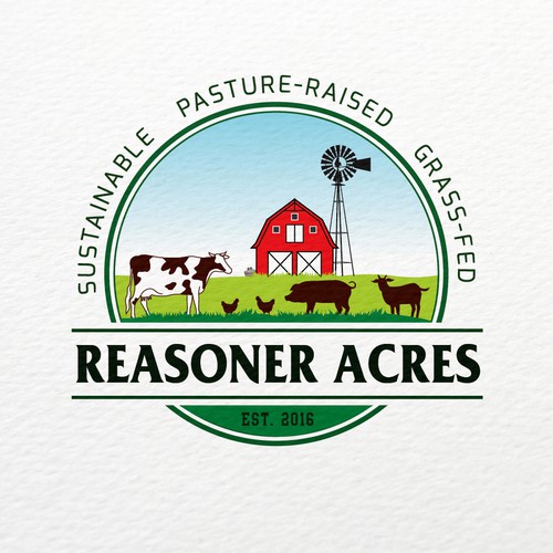 Sustainable logo with the title 'Logo for Farms'