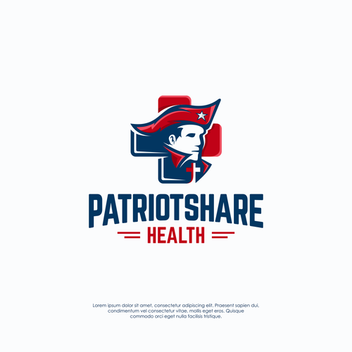 Masculine brand with the title 'Logo concept for Patriotshare Health'