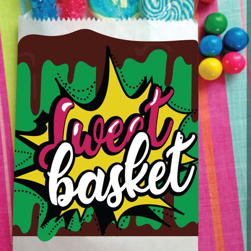 Caramel logo with the title 'Sweet Basket'