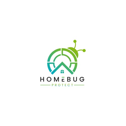 Protect logo with the title 'HomeBug Protect Logo Design'