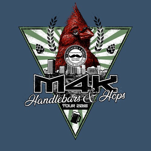 Nonprofit t-shirt with the title 'MUSTACHES 4 KIDS'