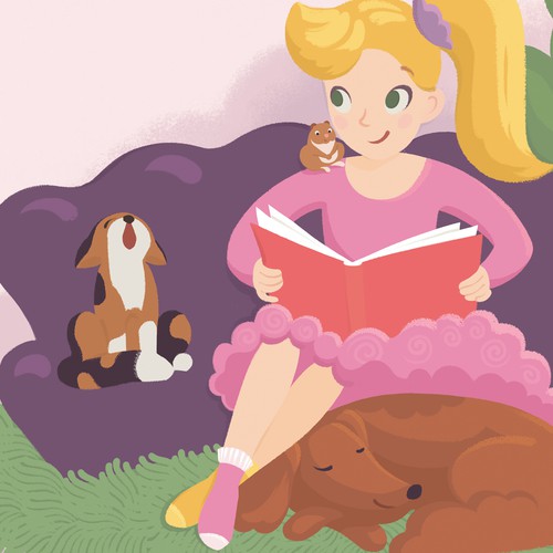 Pet illustration with the title '8x10+1 Eight poems by a 10 year old plus one extra'