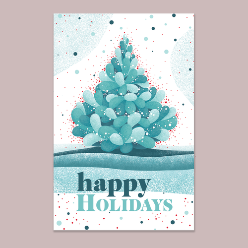 Christmas tree design with the title 'Christmas card'