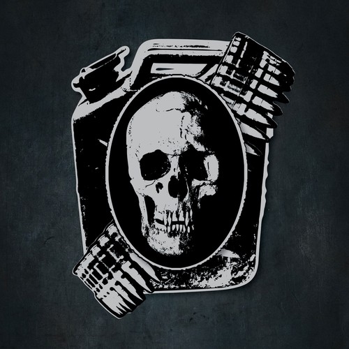 Gritty logo with the title 'Logo Concept - Bullets & Octane'