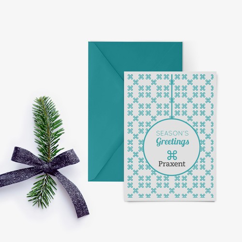 Mint design with the title 'season's greetings card'