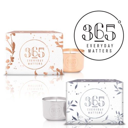 Flora design with the title '365 Everyday Matters Candle'