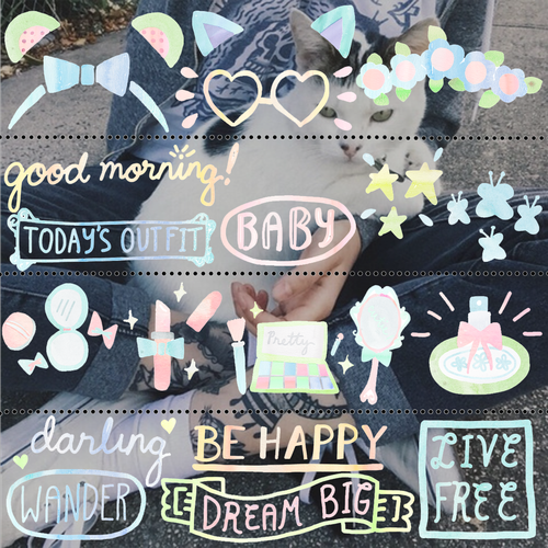 Sticker artwork with the title 'design stickers'