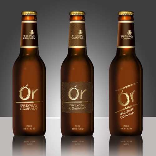 Brown label with the title 'beer label'