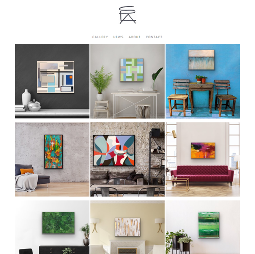 Artist design with the title 'Abstracts by Suzanne'