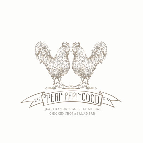 Art logo with the title 'chicken shop logo'