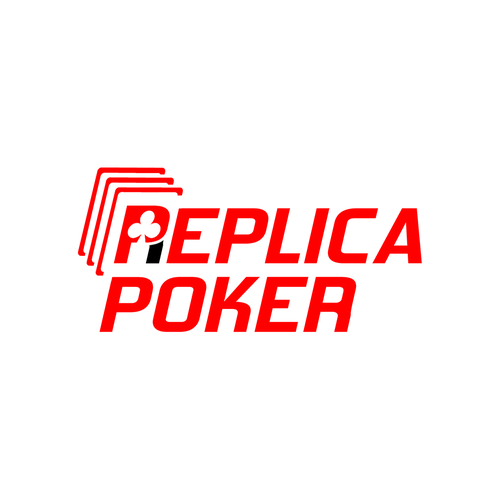 Poker chip logo with the title 'Logo concept for a poker app'