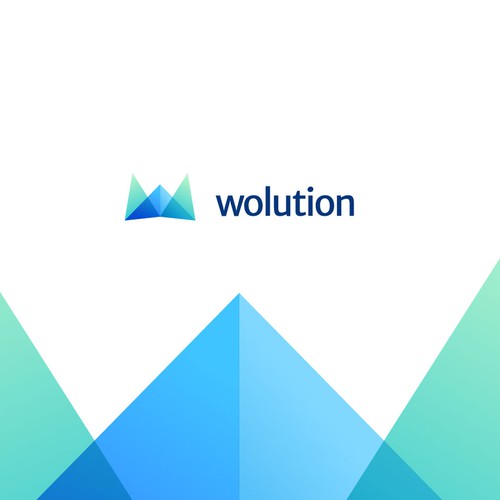 Transparent design with the title 'W + Crown Logo Proposal for Wolution (Unused)'