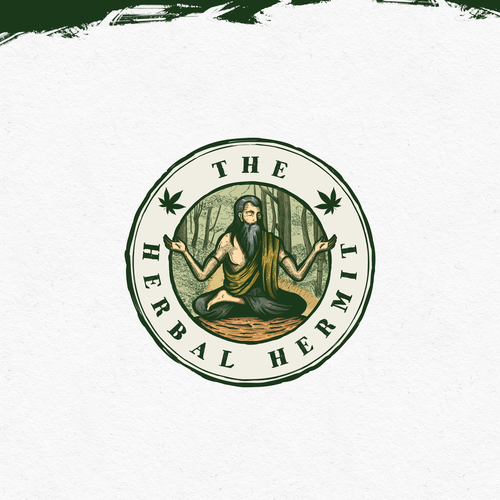 Herbal logo with the title 'The Herbal Hermit'
