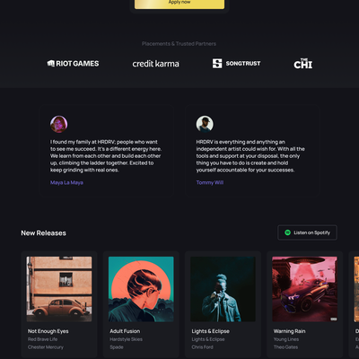 HRDRV Website Design