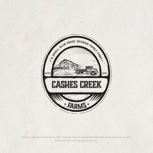 Truck logo with the title 'Logo for a boutique family farm'