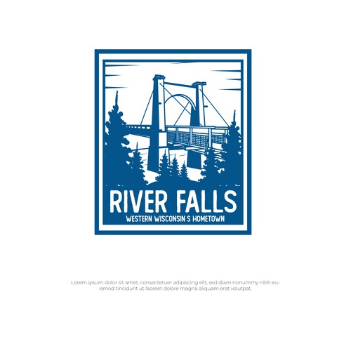 Bridge logo with the title 'River Falls'