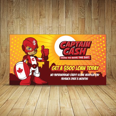 Captain Cash banner work
