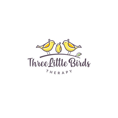 Bird logo with the title 'logo for Three Little Birds'