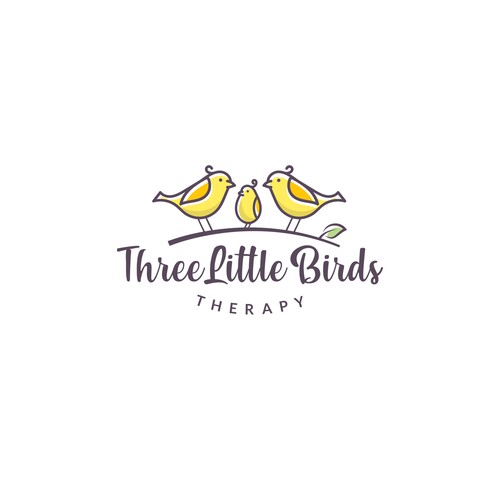 Bird logo with the title 'logo for Three Little Birds'