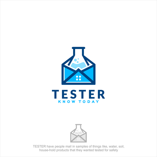 Mail design with the title 'Logo for Tester Know Today'