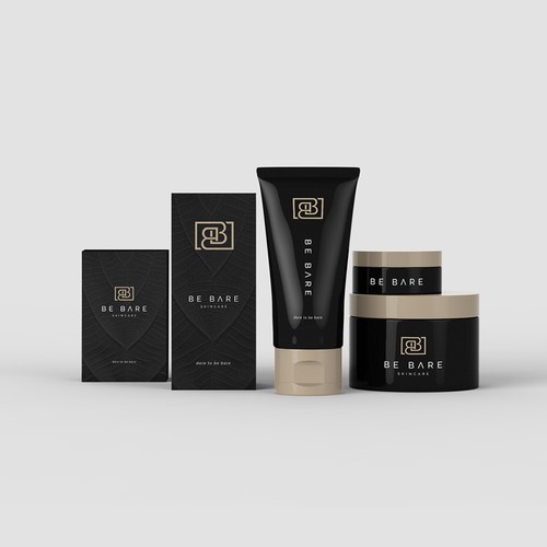 Cosmetics logo with the title 'Be Bare Skin Care'