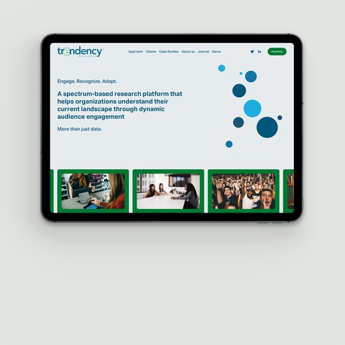 Research design with the title 'Trendency Research, Washington, DC.'