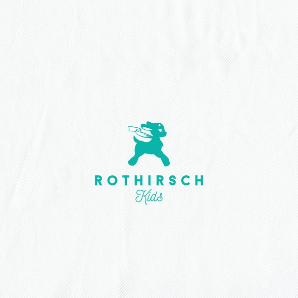 Elk logo with the title 'Baby Elk logo design for children's products'