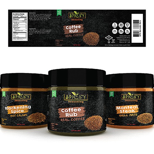 Herbs label with the title 'New Seasoning Labels Design'