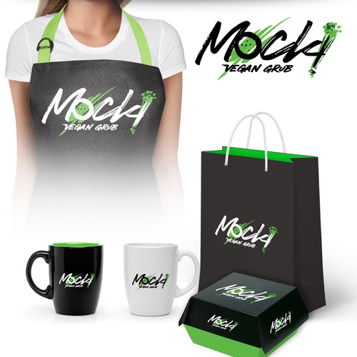 Vegan logo with the title 'Logo design for Vegan restaurant Mock!'