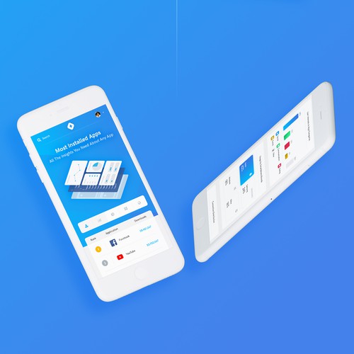 Dashboard website with the title 'App Ranking Search Engine'
