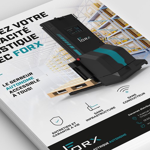 Manufacturing design with the title 'Bold Flyer Design for Forx'