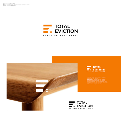 Professional logo with the title 'Total Eviction design logo'