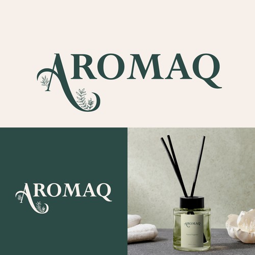 Perfume logo with the title 'elegant logo for room perfume or reed diffuser'