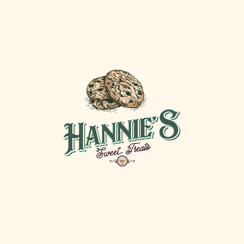 Cookie logo with the title 'Hannie's Sweet Treats'