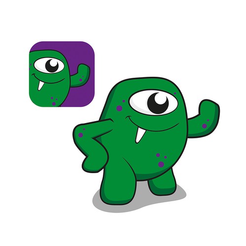 Monster design with the title 'Monster mascot design'