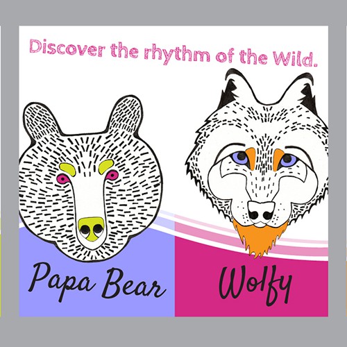 Ink artwork with the title 'Design a summer graphic wrap for bus shelters in Northern Alberta! '