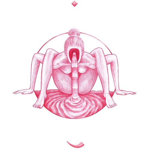 Pencil artwork with the title 'cryptic'