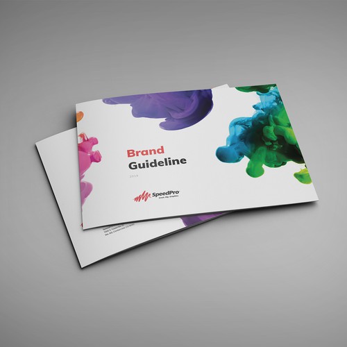 3-dimensional design with the title 'Brand Guide for High Tech production brand'