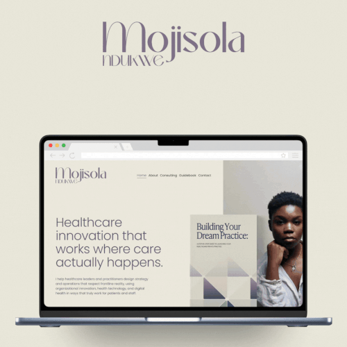 Design with the title 'Mojisola Ndukwe'