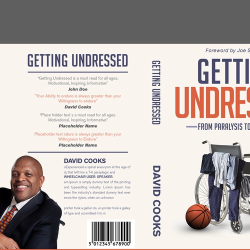 Autobiography book cover with the title 'getting undressed'