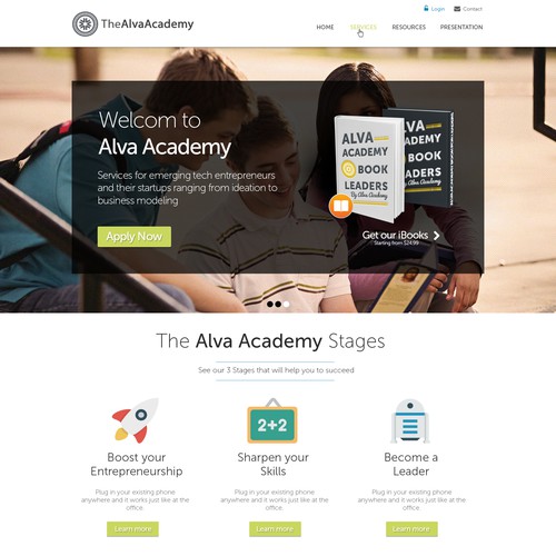 Bootstrap website with the title 'High Tech Accelerator Website'