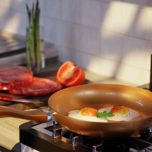 Pan design with the title '3d Pan Design'