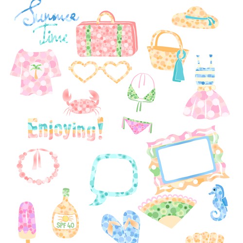 Sticker artwork with the title 'Stickers for  collage app'