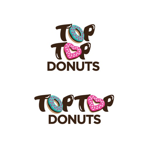 Donut  logo with the title 'TopTop Donuts'