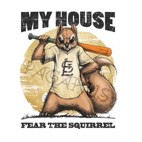 T-shirt with the title 'Rally Squirrel-2 WINNERS FOR SURE, up to 5 possible. Would like to close contest early 24hrs-48hrs'